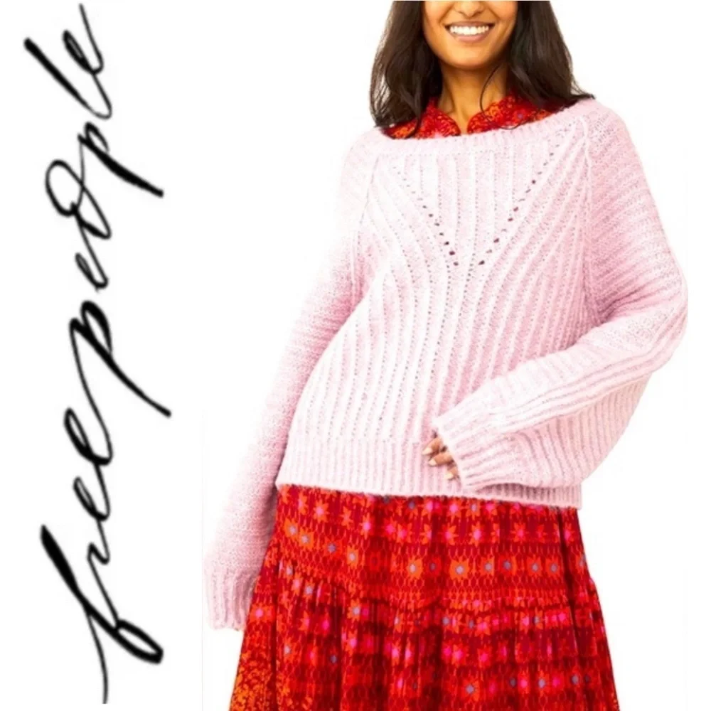 FREE PEOPLE Women's Moonlit Orchid Carter Oversized Pullover Large NWT